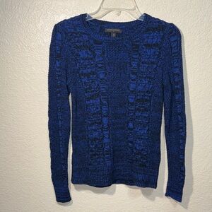 Banana Republic Blue Textured Knit Sweater XS Crew Neck Long Sleeve Casual